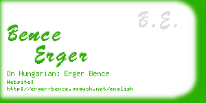 bence erger business card